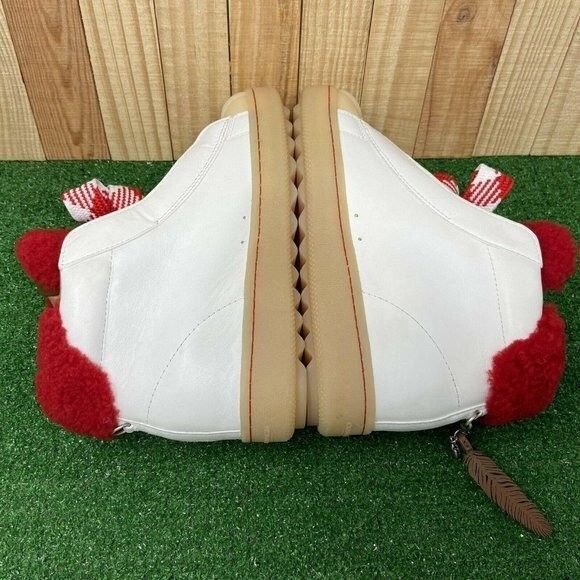 NEW Coach G1493 White Red Leather Shearling Boots Women's SZ 6 B G - Picture 6 of 12